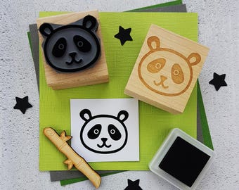 Panda Rubber Stamp Rubber Stamp - Gift Panda Lover - Kawaii Stationery - Gift for teens - China - Bamboo - Animal Present - Zoo Gift