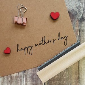 Happy Mother's Day Handwritten Font Rubber Stamp