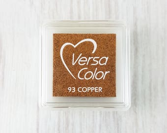 VersaColor Pigment Ink Pad Small in Copper - Christmas Ink Pad - Metallic Ink Pad - Bronze Copper Stamp Pad