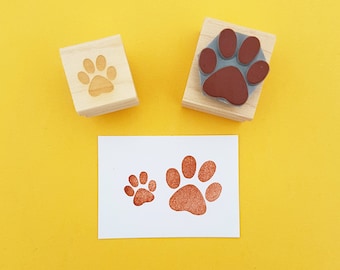 Pair of Paws Rubber Stamps - Dog Paw Rubber Stamp - Cat Paw Rubber Stamp - Animal Paw - Gift Animal Lover - Pawprint - Bear - Set of 2