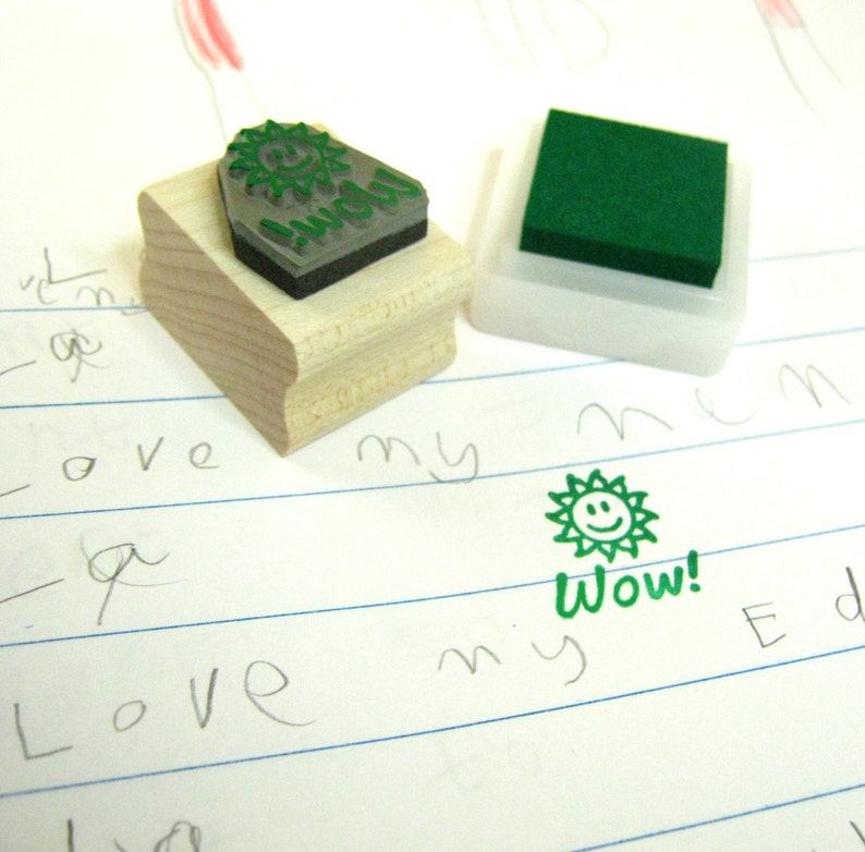 Teacher Stamps Teacher Rubber Stamp Set Gift for Teacher Etsy