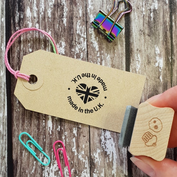 Skull & Cross Buns Mini Artisan Rubber Stamp - Mini Union Jack Heart Skull & Cross Buns Mini Artisan Rubber Stamp - Mini Union Jack Heart