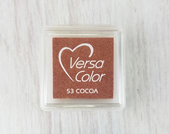 VersaColor Pigment Ink Pad Small in Cocoa - Brown Inkpad - Ink for stamp - Inkpad for Rubber Stamp - Versa Color - Colour Ink Pad
