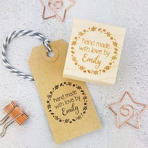 As seen on This Morning - Personalised Floral Hand Made With Love By Rubber Stamp