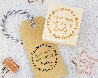 As seen on This Morning - Personalised Floral Hand Made With Love By Rubber Stamp