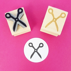 Scissors Stamp - Mini Scissors Rubber Stamp - Gift for Hairdresser - Gift for Crafter - Supplies Stamper - Scrapbooking - Snip - Craft Stamp