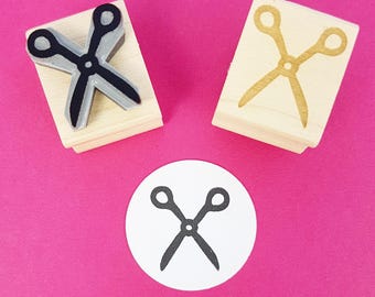 Scissors Stamp - Mini Scissors Rubber Stamp - Gift for Hairdresser - Gift for Crafter - Supplies Stamper - Scrapbooking - Snip - Craft Stamp