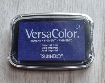 VersaColor Pigment Ink Pad Large in Imperial Blue - Ink for stamp - Inkpad for Rubber Stamp - Versa Color - Colour Ink Pad - Royal Blue Ink