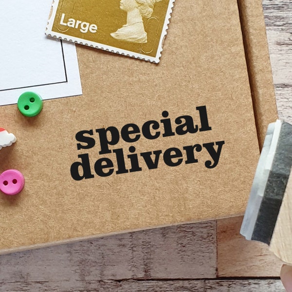 Special Delivery Packaging Business Rubber Stamp