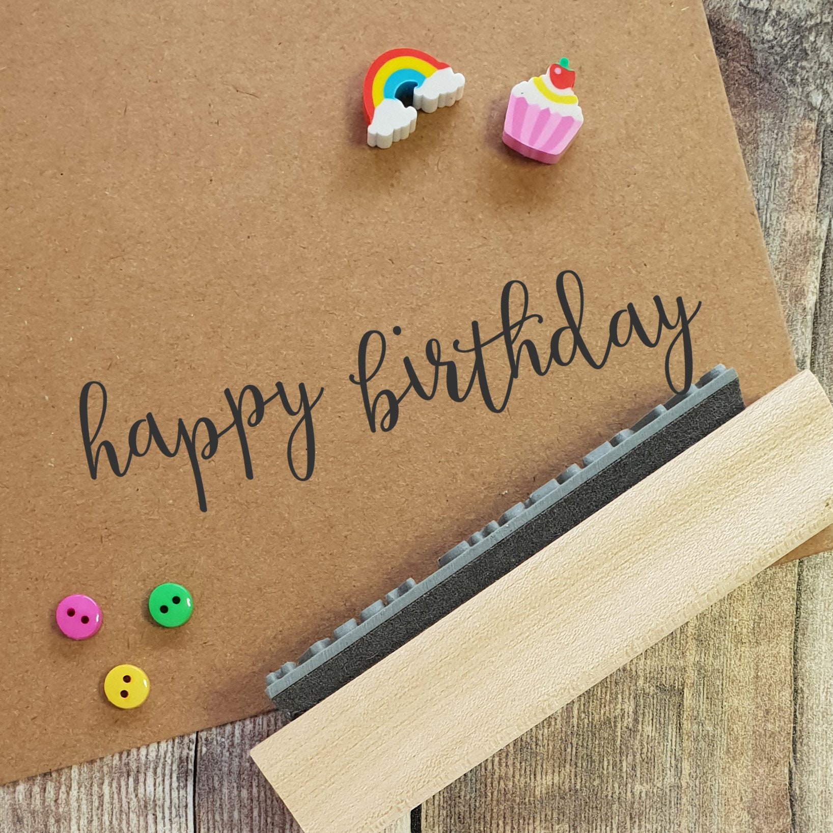 Happy Birthday Stamp Birthday Cards Happy Birthday Rubber Stamp Birthday  Stamps Birthday Scrapbook Stamping Elegance by Creatiate 