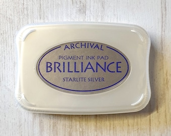 Brilliance Pigment Ink Pad Large in Starlite Silver