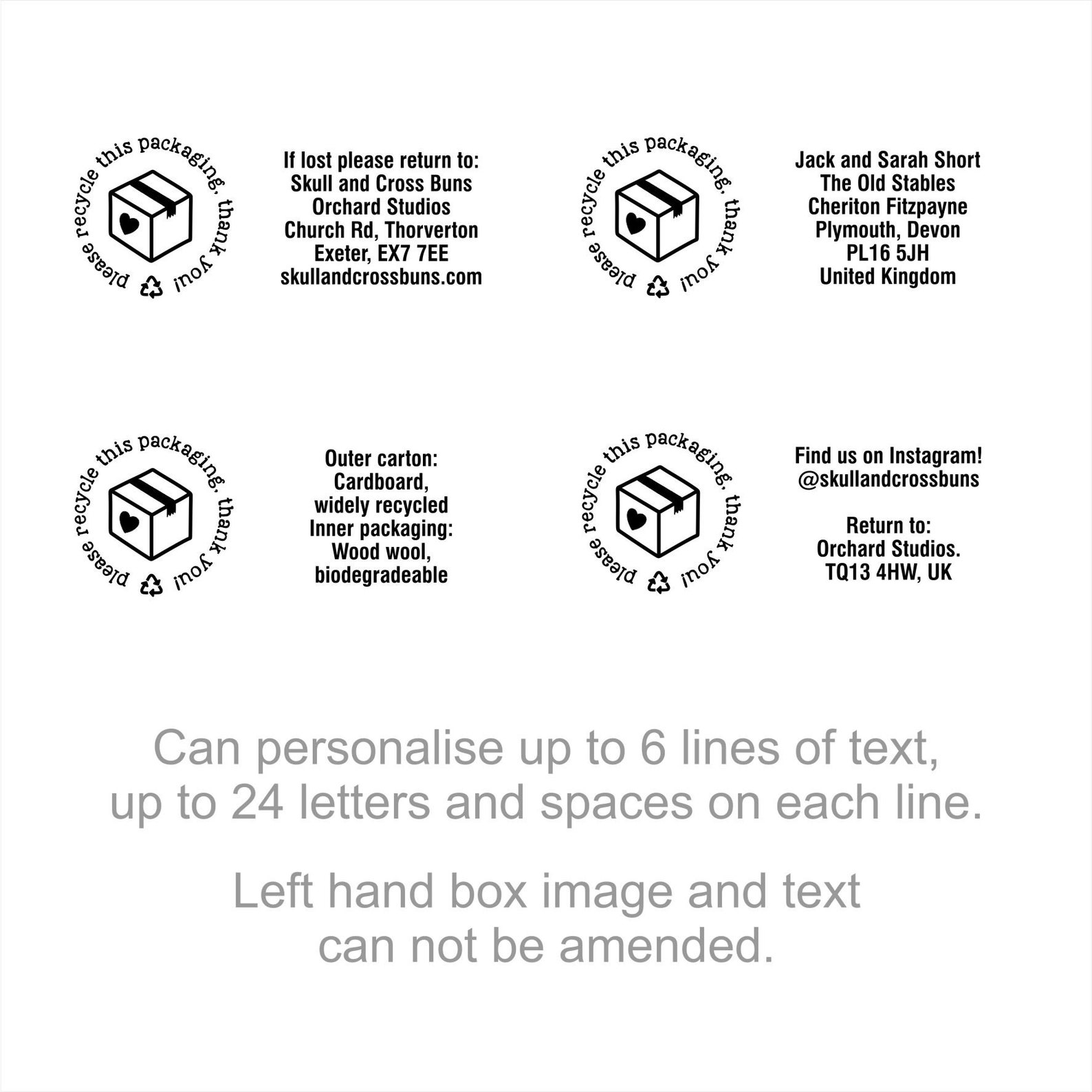 Personalised Please Recycle Address Rubber Stamp Etsy