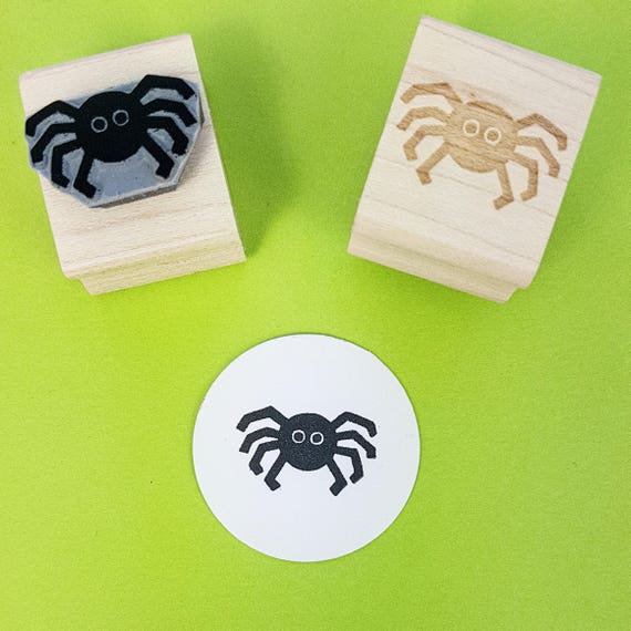 Sello De Madera Newstamps Con Diseño De Araña – 30x35 Mm, Ideal Para Scrapbooking Y Tarjetas