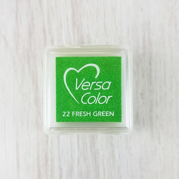 Versacolor Pigment Ink Pad Small in Fresh Green Ink for Stamp Inkpad for  Rubber Stamp Versa Color Colour Ink Pad Green Ink Pad 