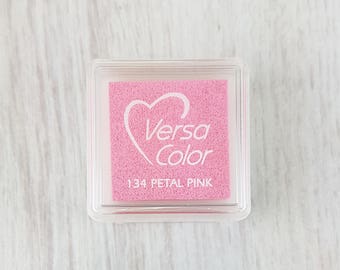 VersaColor Pigment Ink Pad Small in Petal Pink - Baby Pink Inkpad - Ink for stamp - Inkpad for Rubber Stamp - Versa Color - Colour Ink Pad