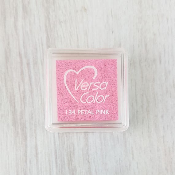 VersaColor Pigment Ink Pad Small in Petal Pink - Baby Pink Inkpad - Ink for  stamp - Inkpad for Rubber Stamp - Versa Color - Colour Ink Pad