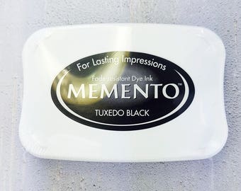 Memento Ink Pad Large in Black - Black Inkpad - Ink for stamp - Inkpad for Rubber Stamp - Graphite Black  - Colour Ink Pad