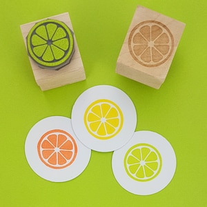 Skull & Cross Buns Mini Artisan Rubber Stamp - Citrus Slice Skull & Cross Buns Mini Artisan Rubber Stamp - Citrus Slice