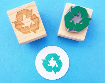 Recycle Recycling Symbol Rubber Stamp