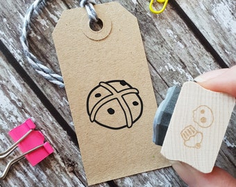 Easter Hot Cross Bun Rubber Stamp