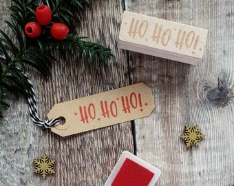Christmas Ho Ho Ho Kitsch Rubber Stamp  - Christmas  Stamp  - Christmas Card Making - Christmas Stamper - Phrase - Quote - Letters