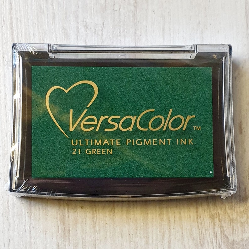 Versacolor Pigment Ink Pad Large in Green Ink for Stamp Etsy