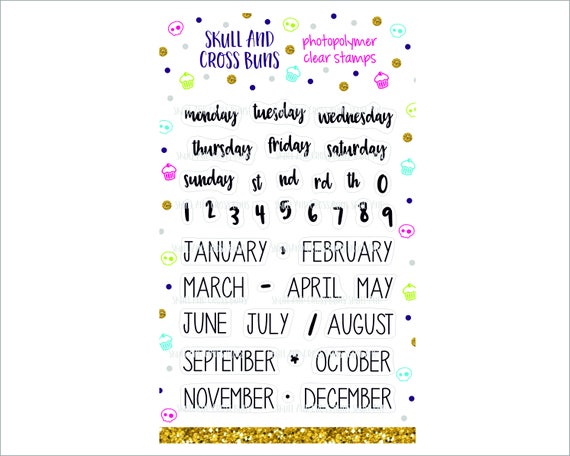Date It (Calendar Builder) :: 4x6 Clear Stamp Set