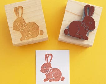 Chocolate Bunny Rabbit Stamp - Rabbit Rubber Stamp - Easter Bunny Rubber Stamp - Easter Rubber Stamp - Easter Craft