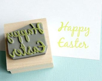 Small Happy Easter Sentiment Rubber Stamp - Easter stamp - Easter Card - Easter Rubber Stamp - Easter Craft - Easter Card - Easter Gift