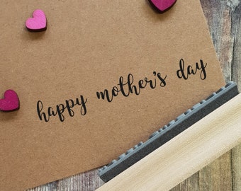 Happy Mother's Day Calligraphy Font Rubber Stamp