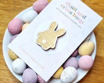 Easter Bunny Bum Pin Badge Gift