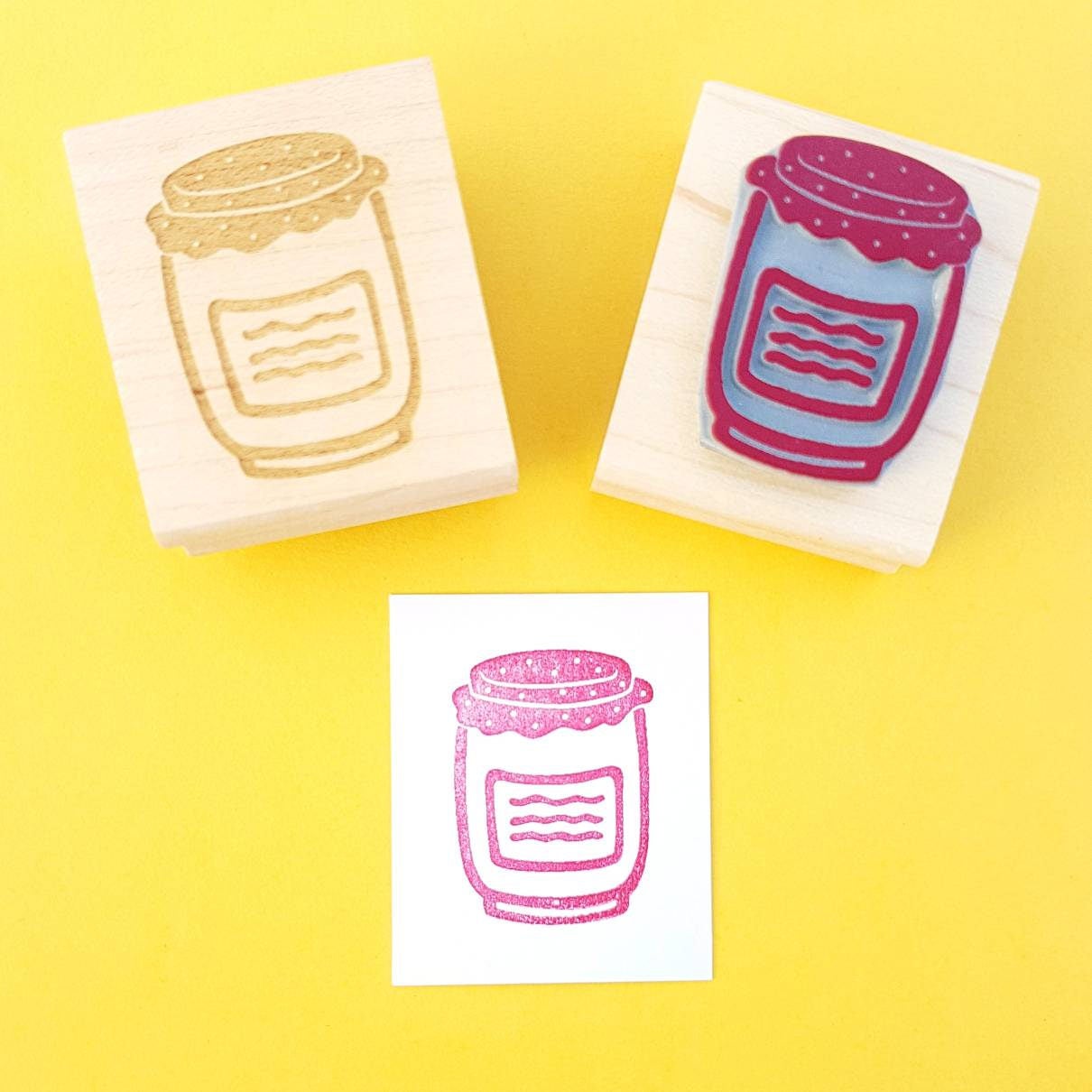 Jam Jar Rubber Stamp Jam Jar Rubber Stamp Gift for Foodie Etsy