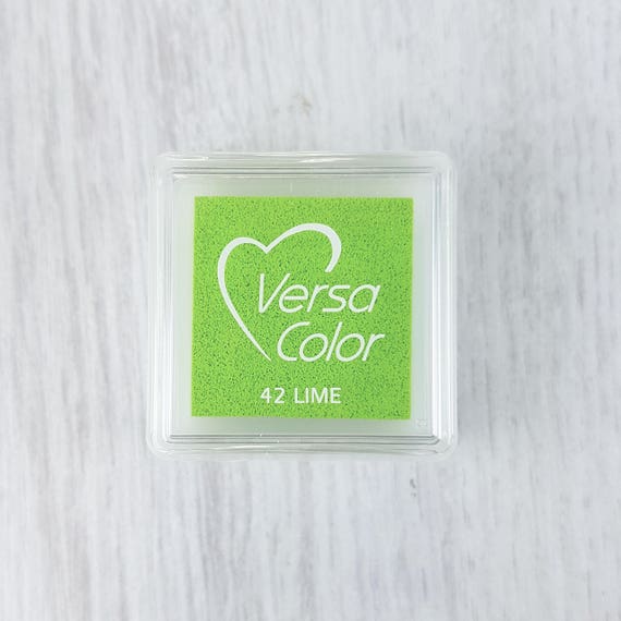 Versacolor Pigment Ink Pad Small in Lime Ink for Stamp Inkpad for Rubber  Stamp Versa Color Colour Ink Pad Green Ink Green Inkpad 