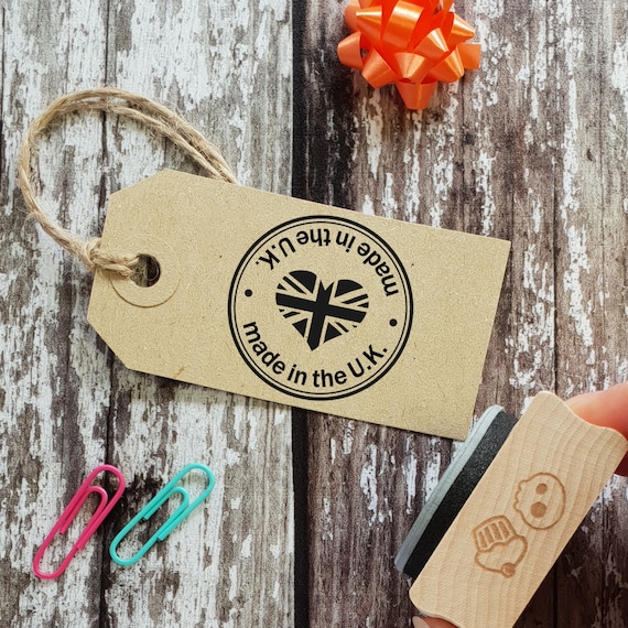 Skull & Cross Buns Mini Artisan Rubber Stamp - Mini Union Jack Heart Skull & Cross Buns Mini Artisan Rubber Stamp - Mini Union Jack Heart