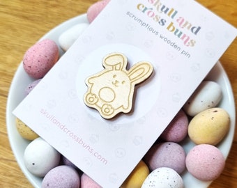 Easter Happy Bunny Pin Badge Gift