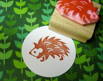 Hedgehog Stamp Rubber Stamp - Woodland Wedding - Nature Stamper - DIY Wedding - Hedgehog Lover Present - Prickles - Kawaii