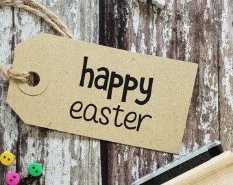 Happy Easter Small Quirky Sentiment Rubber Stamp