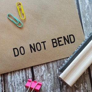 Do Not Bend Packaging Rubber Stamp