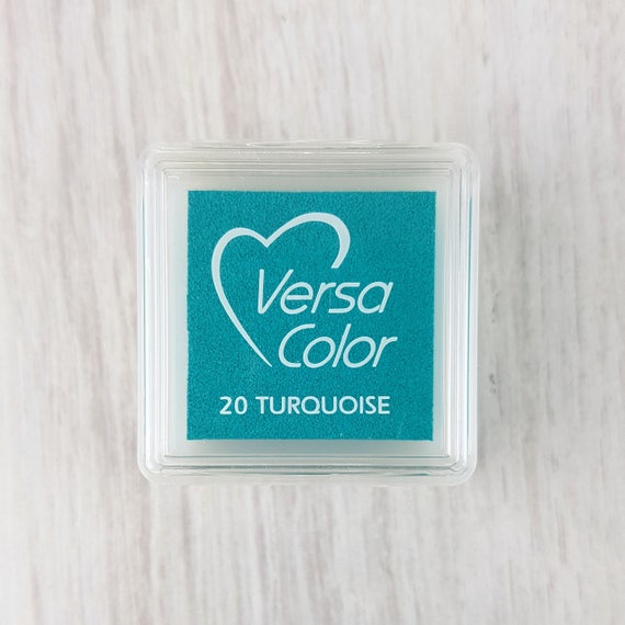 Versacolor Pigment Ink Pad Small in Turquoise Blue Inkpad Ink for Stamp  Bright Blue Versa Color Colour Ink Pad Light Blue 