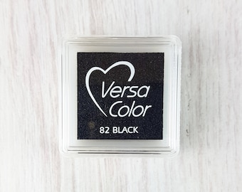 VersaColor Pigment Ink Pad Small in Black - Black Inkpad - Ink for stamp - Inkpad for Rubber Stamp - Versa Color - Colour Ink Pad