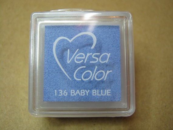 VersaColor Pigment Ink Pad Small in Baby Blue - Blue Inkpad - Ink for stamp  - Pale Blue - Versa Color - Colour Ink Pad - Light Blue