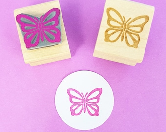 Butterfly Stamp - Fluttering Butterfly Rubber Stamp - Gift for Girl - Girl Party Invite - Nature Lover Present - Wings - Flying - Girl stamp