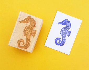 Seahorse Rubber Stamp -  Nautical Wedding - Beach Wedding - Shell Stamper - Beach Gift - Shell Gift - Fish Rubber Stamp - Sea Horse