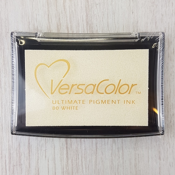 White Ink Pad - White Versa Color Pigment Ink Pad Large - Ink for stamp - Inkpad for Rubber Stamp - White Ink Pad - Stamp  Ink