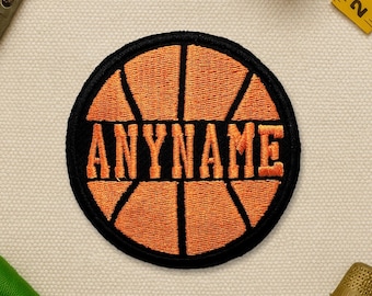 Custom Name Basketball Patch Personalized Basketball Name Number Patches Team Name Gifts Coach Patch Applique for Clothes Hats Backpacks