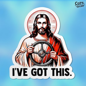 Funny Jesus Sticker, Faith Christian Catholic Bible Verse Stickers Religious Western Waterproof Stickers for Laptop, Water Bottle