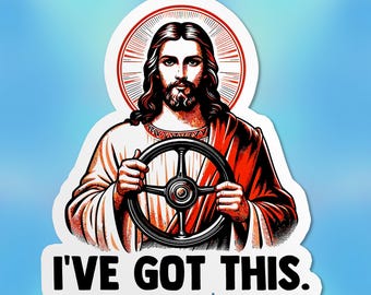 Funny Jesus Sticker, Faith Christian Catholic Bible Verse Stickers Religious Western Waterproof Stickers for Laptop, Water Bottle