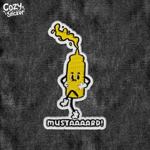 Mustard Meme Patch Cute Embroidery Patches Funny Humor Meme Patches Applique for Clothes Hats Backpacks