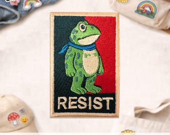 Parche Portland Frog Resist, Parches Frogs Against Fascism, Parche bordado Anti Felon Resist Fascism Protest para ropa, sombrero o regalo