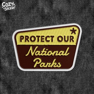 National Park Patch, Protect Wildlife, Park Entrance Sign, Nature Lover Embroidered Patches Applique for Clothes Hats Backpacks Clothing